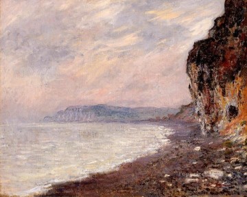  acantilados Arte - Acantilados de Pourville en la niebla Playa Claude Monet